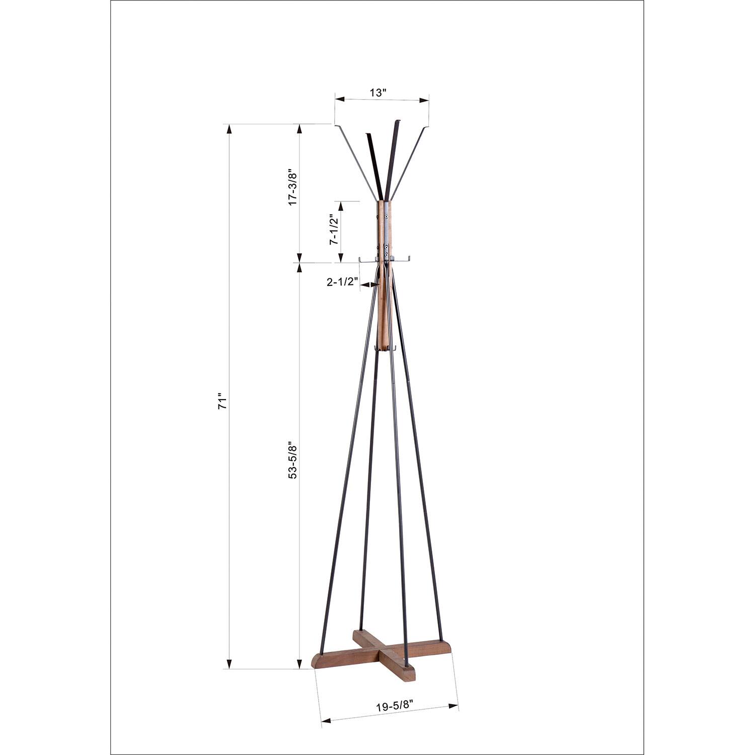 Z Edge Coat Rack Freestanding with 8 Hooks for Bedroom, Living room ...