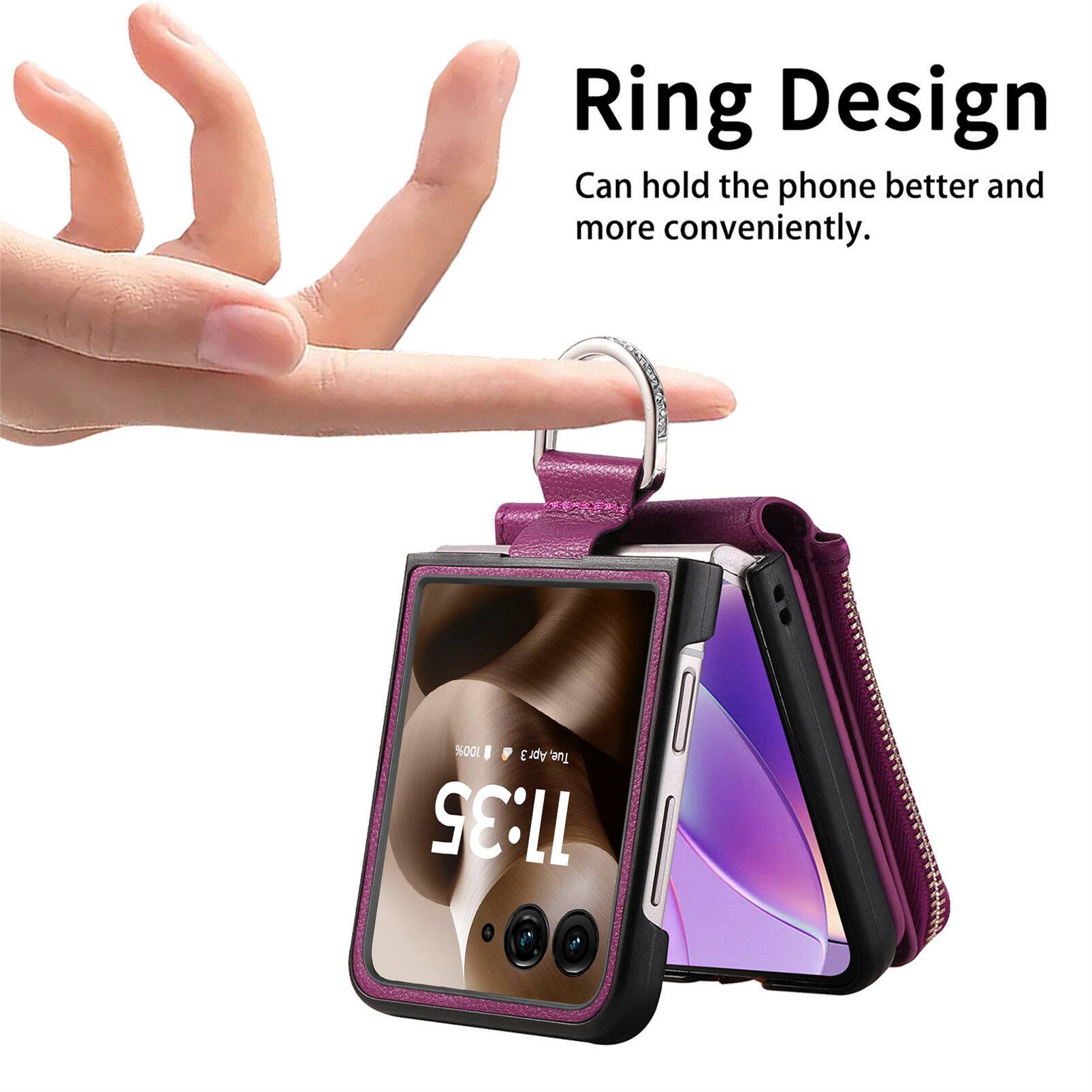 Ring Design Can hold the phone better and more conveniently.