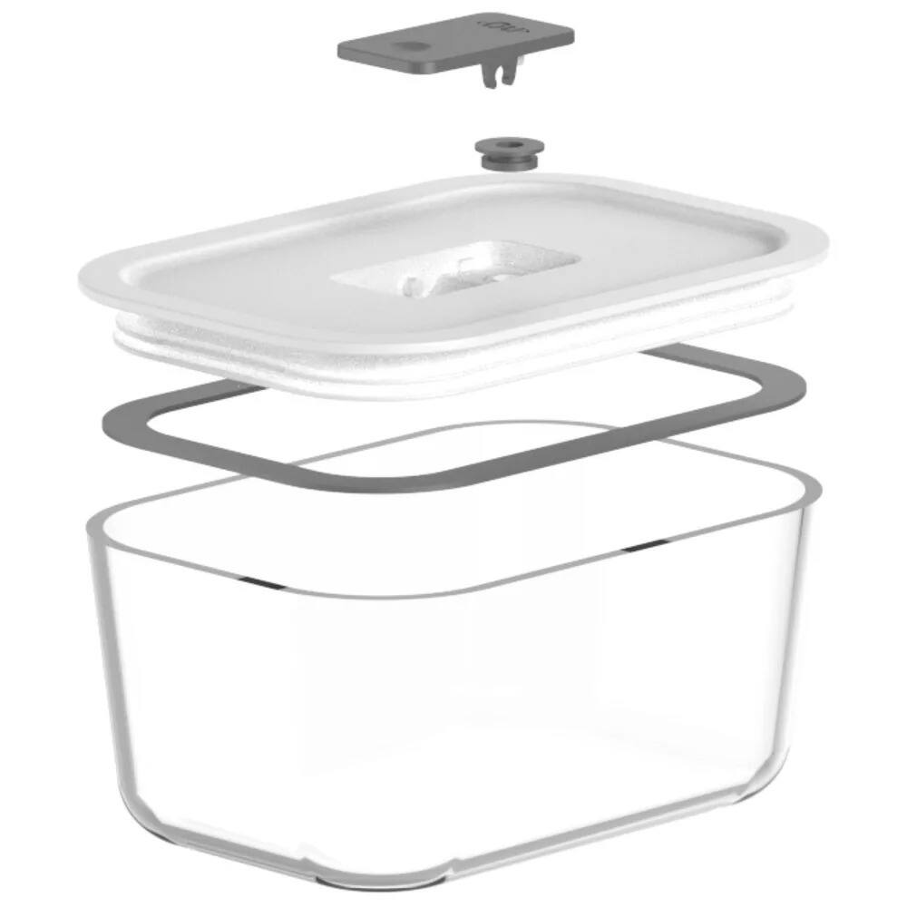 Alt View 8. OU - OU Glass Food Storage Container 3 Cup w Airtight Lid - Oven, Microwave, Freezer & Dishwasher Safe.