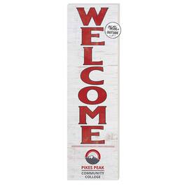 Jardine - Pikes Peak State College 10'' x 35'' Indoor/Outdoor Welcome Sign - White