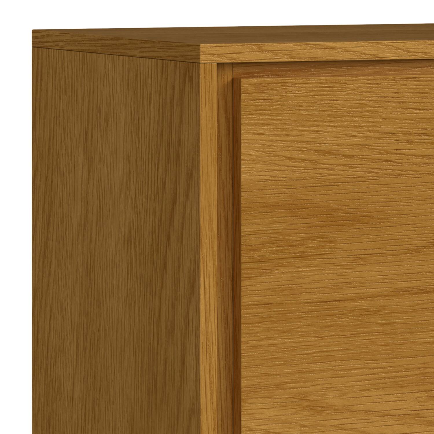Alt View 4. Simpli Home - Lowry 39 inch Oak Storage Cabinet (Set of 2) - Oak Veneer.