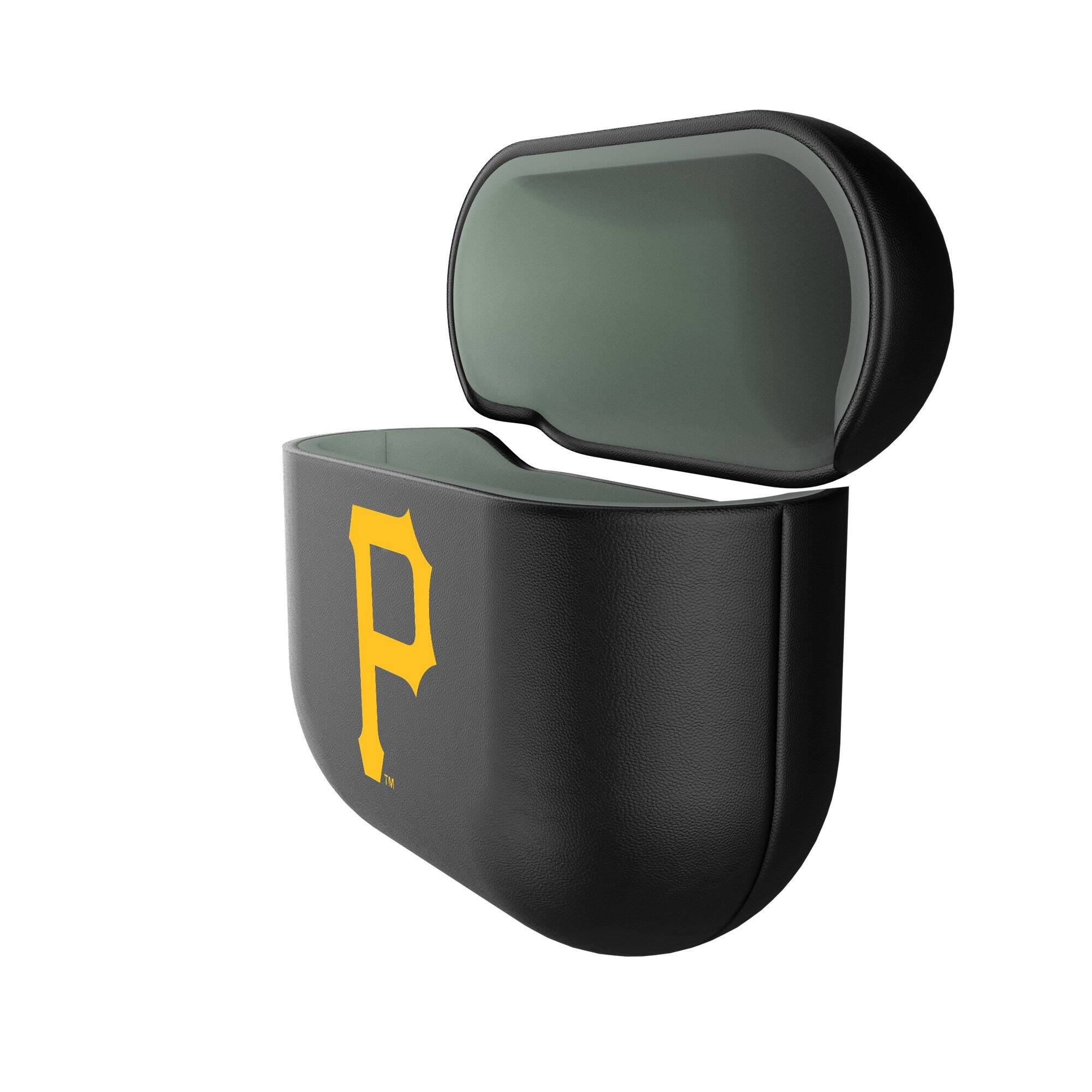 Alt View 1. Keyscaper - Pittsburgh Pirates Pittsburgh Pirates Insignia AirPods 4th Generation Case Cover - No Size - Black.