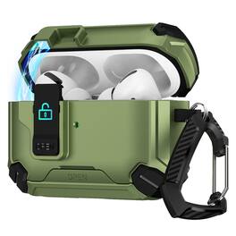 SaharaCase - Apple Airpods Pro 3 Heavy Duty Case | Compatible with Magsafe | Secure Lock | Raider Series - Cactus Green