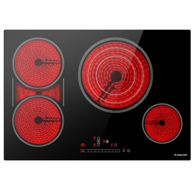 GASLAND - 30 inches 4-Element Radiant Electric Cooktop with Bridge and Tri-ring Element - Black