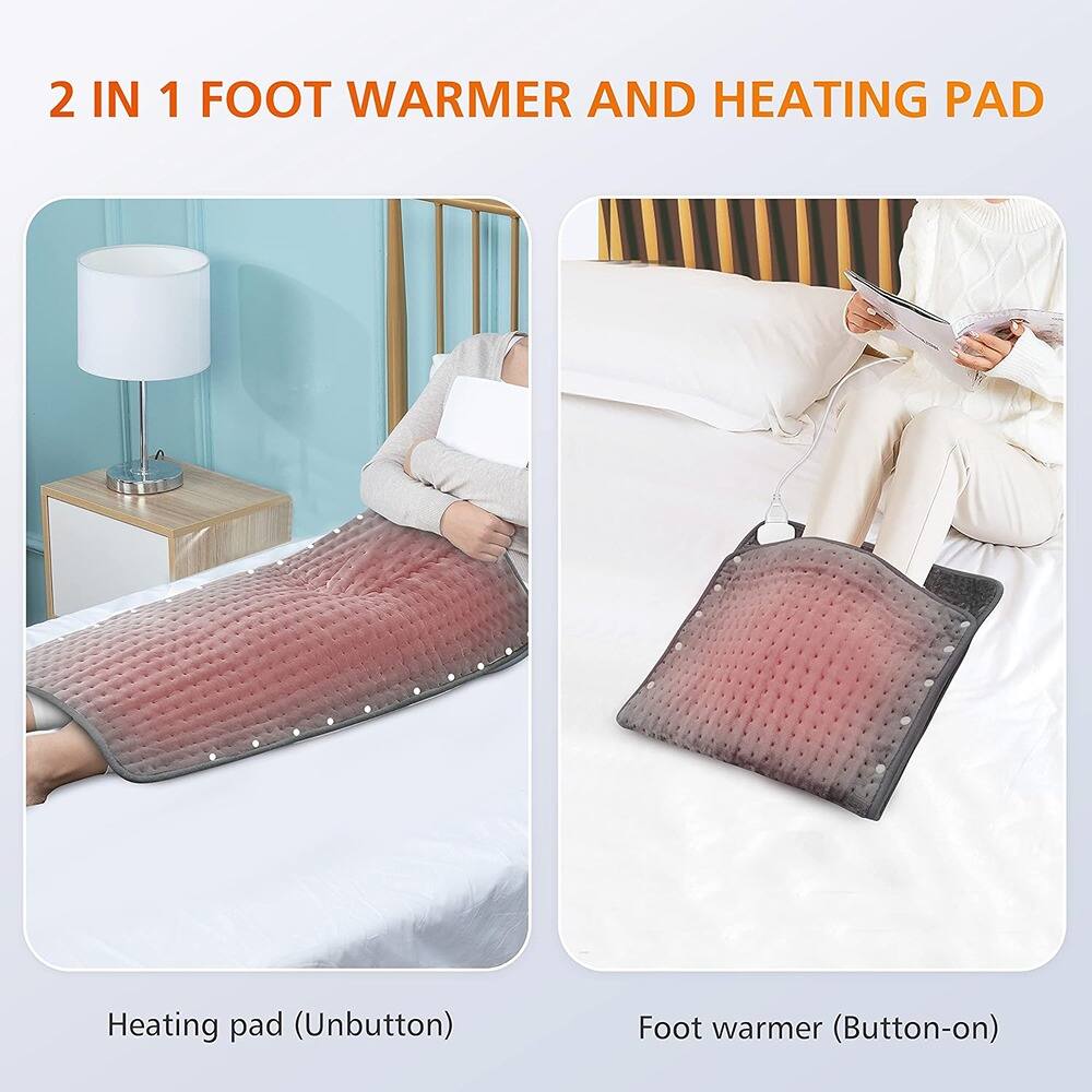 2 IN 1 FOOT WARMER AND HEATING PAD

Heating pad (Unbutton)

Foot warmer (Button-on)