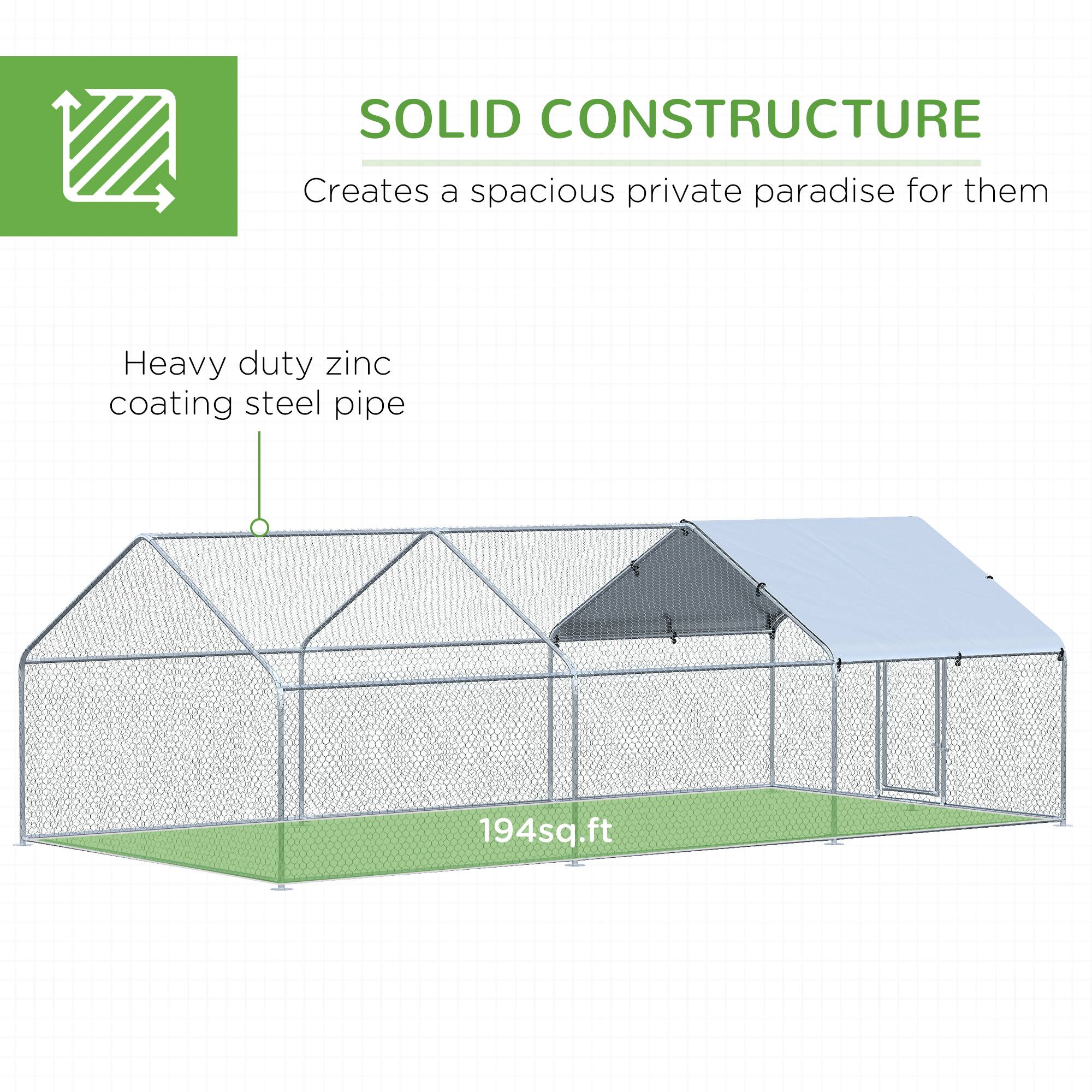 SOLID CONSTRUCTURE  
Creates a spacious private paradise for them  

Heavy duty zinc coating steel pipe  

194sq.ft