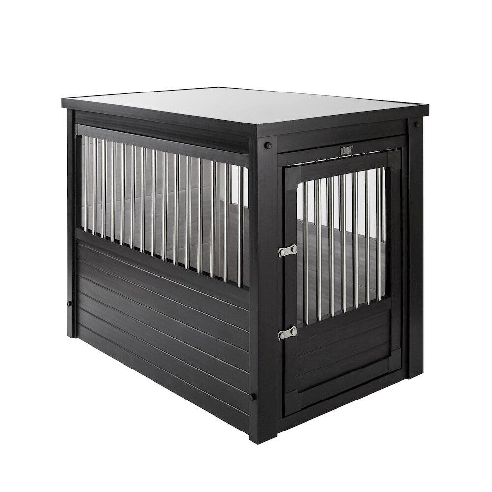 Alt View 1. New Age Pet - ECOFLEX Dog Crate End Table - Espresso Large.