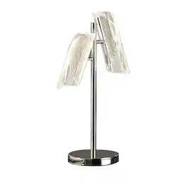 Manhattan Lane - Spark 23 Inch Table Lamp, 2 Cylindrical Acrylic Shades, Bright - Nickel