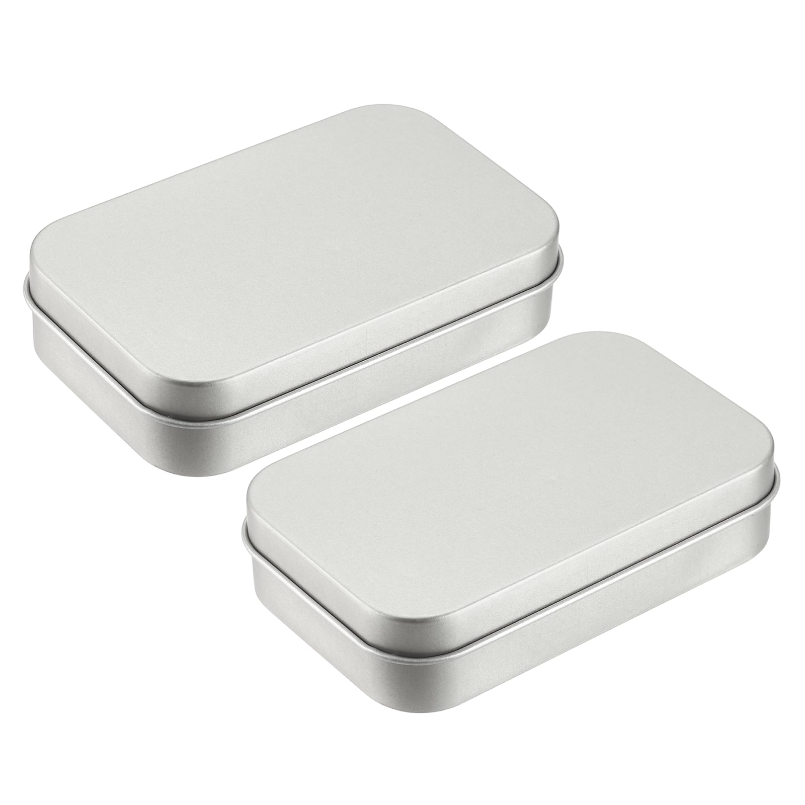 Unique Bargains - Metal Tin Box with Lid Rectangular Empty Container for Home Organizer Gifts Crafts - Silver price history on PriceWatchPro