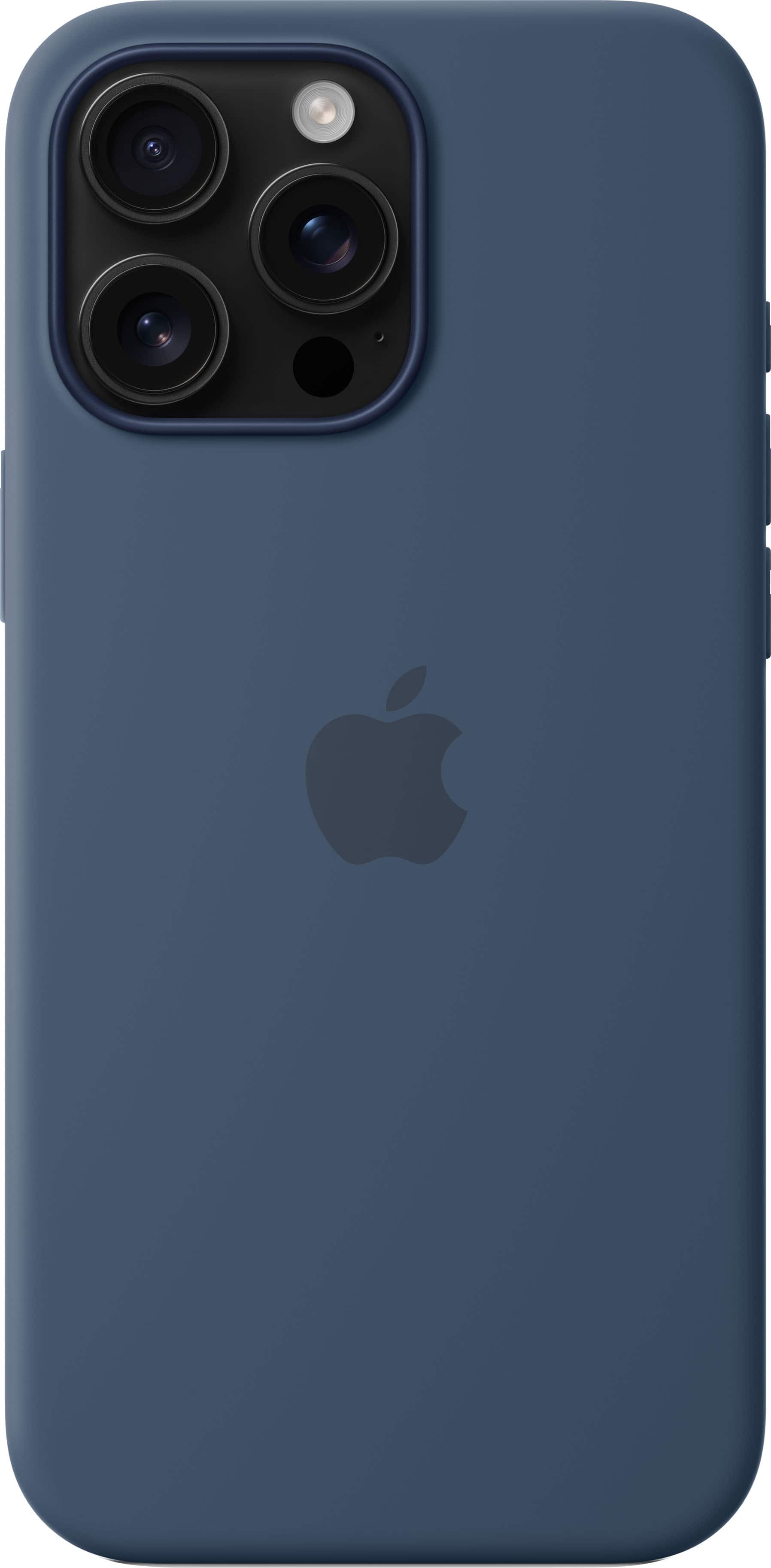 Alt View 13. Apple - iPhone 16 Pro Max Silicone Case with MagSafe - Denim.