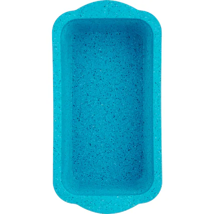 Front. Trudeau - Structure Silicone 8.5 x 4.5 Inch Loaf Pan, Tropical Granite - Blue.