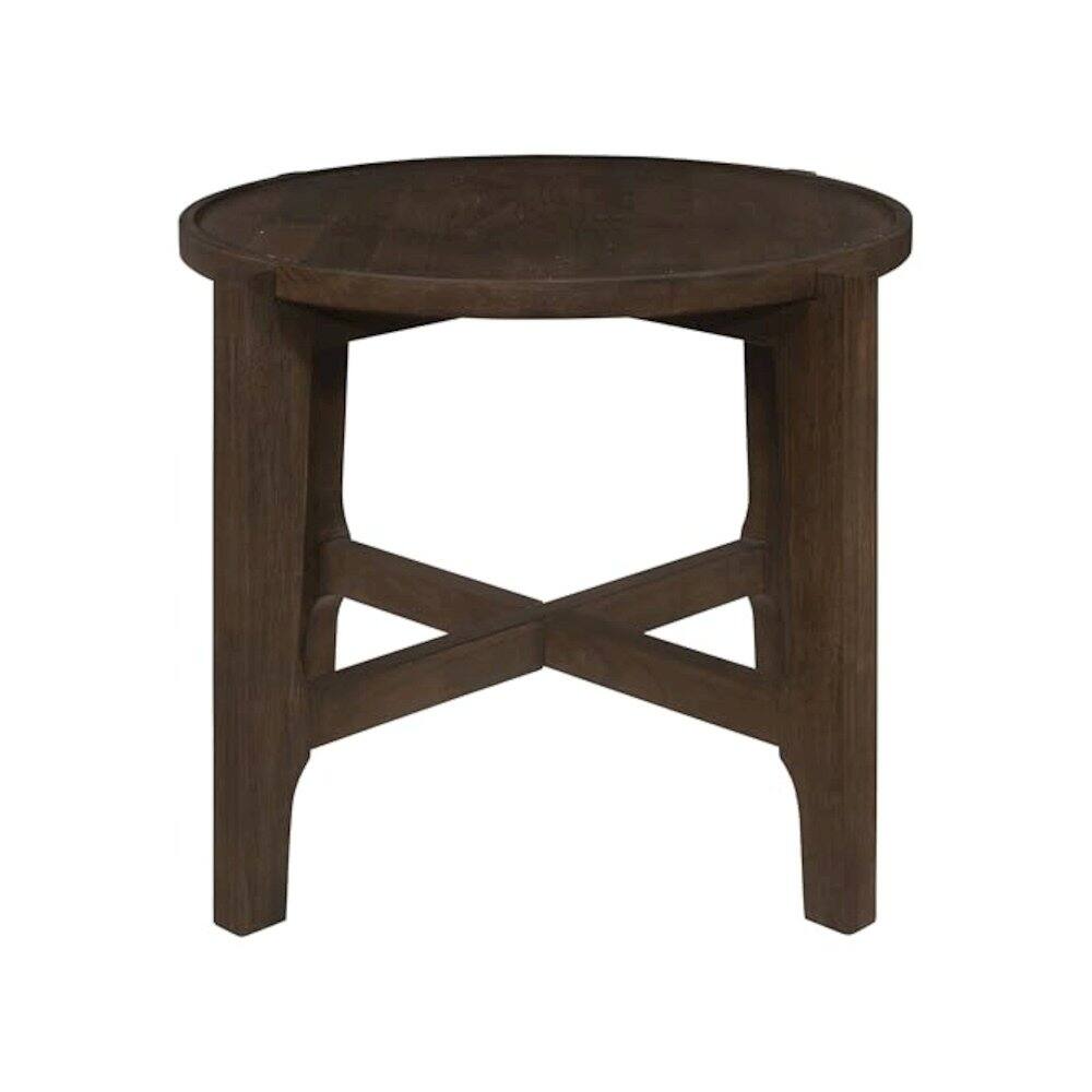 Alt View 4. Coaster Co. of America - Cota 2-piece Solid Wood Coffee and End Table Set Dark Brown - Brown.