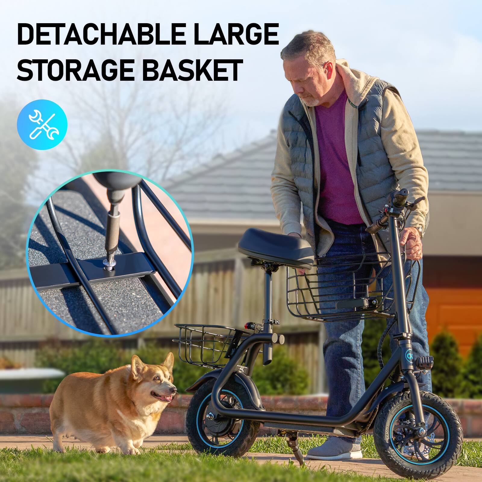 DETACHABLE LARGE STORAGE BASKET