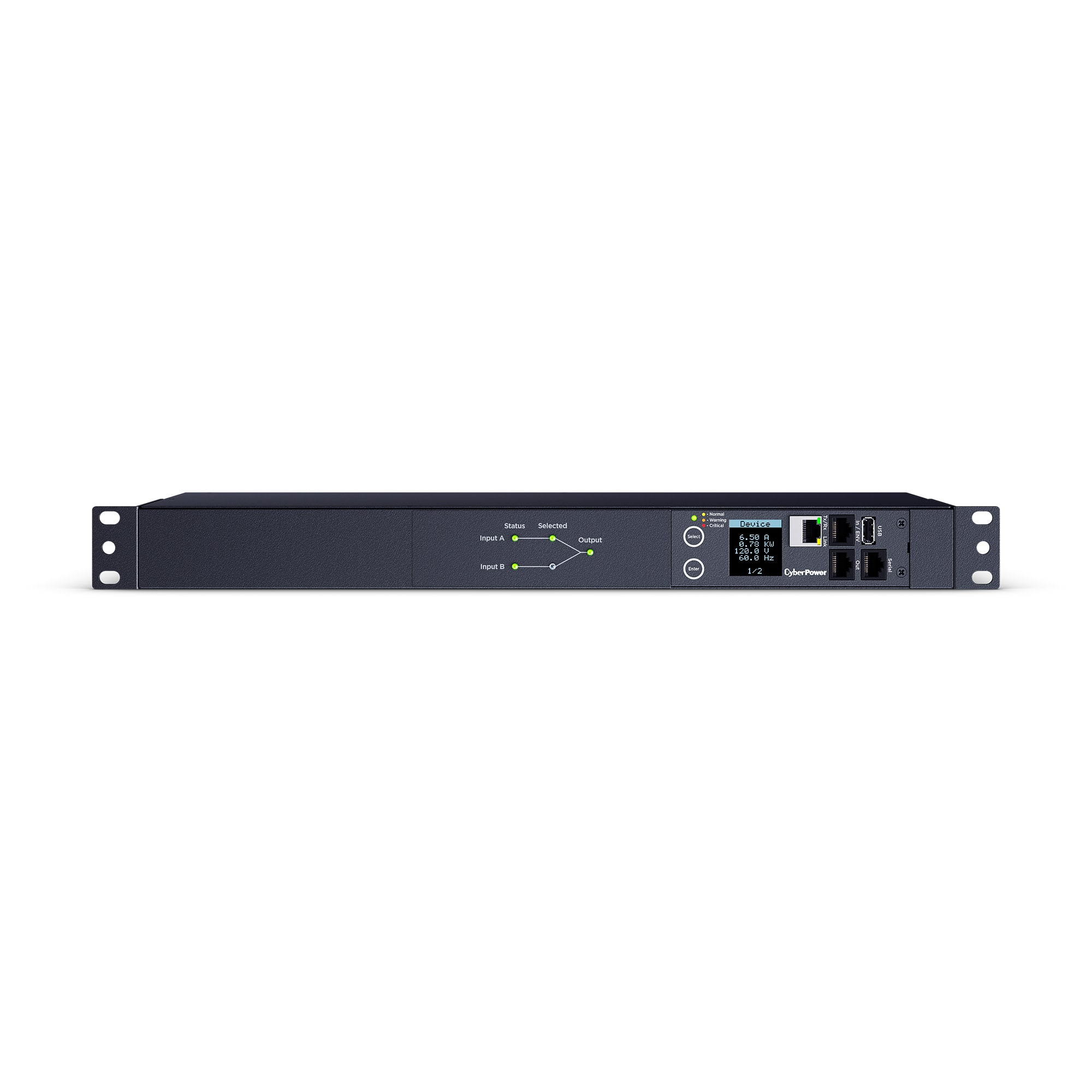 CyberPower - PDU44001 15A Switched ATS PDU (Power Distribution Unit), 120V - Black