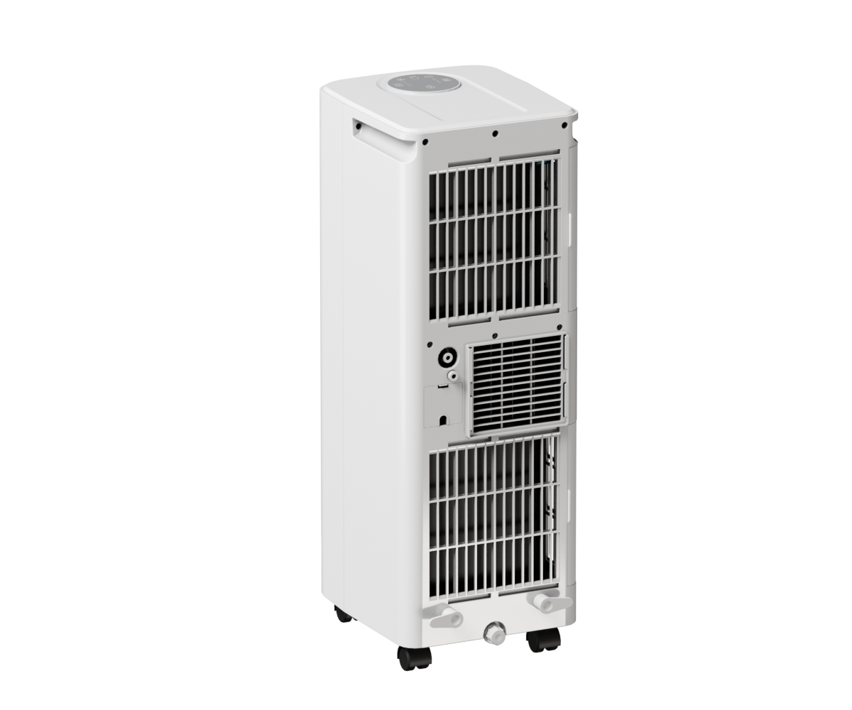 Alt View 2. JUJABU - 12000 BTU Portable Air Conditioner, 4-in-1 Cooling & Heating AC with Dehumidifier/Fan/Sleep Mode for Home Office - White.