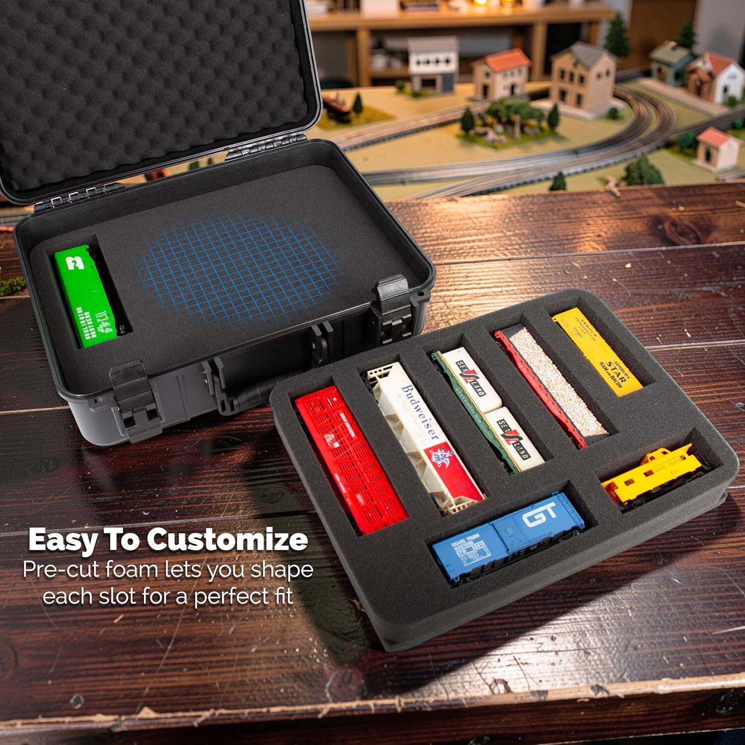 Easy To Customize  
Pre-cut foam lets you shape each slot for a perfect fit