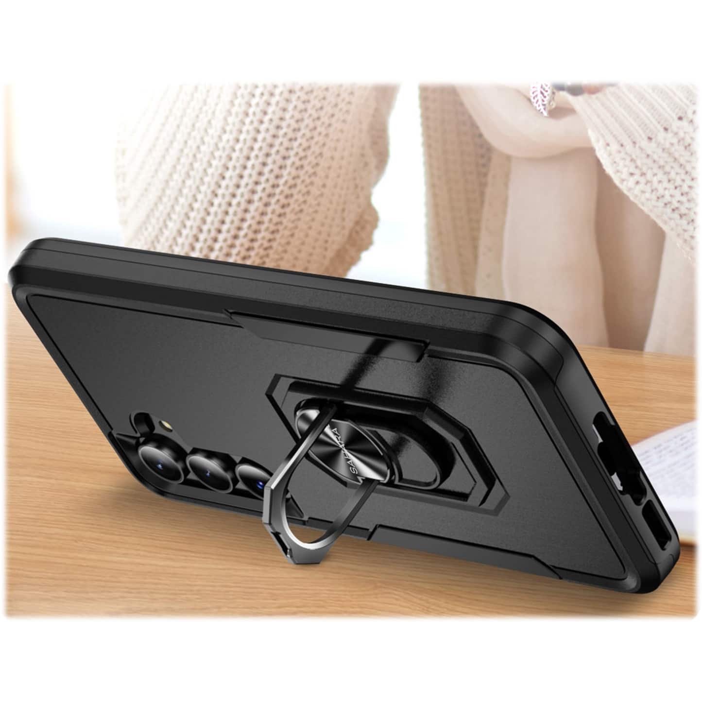 Alt View 17. SaharaCase - Raider Series Kickstand Case for Samsung Galaxy A35 5G - Scorpion Black.