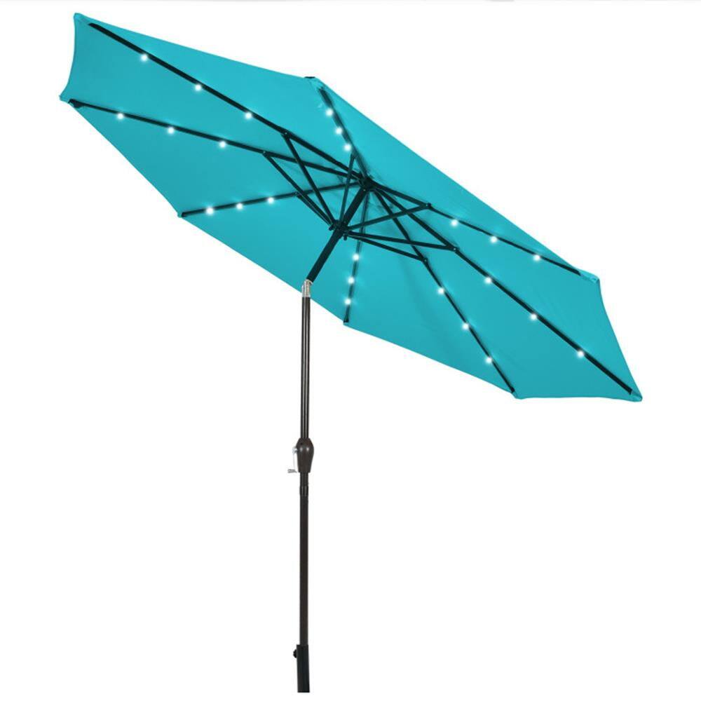 Alt View 7. Kadyn - Outdoor Garden UmbrellaMarket Umbrella10 Feet Outdoor Patio Umbrella with Bright Solar LED Lights Turquoise - Blue.