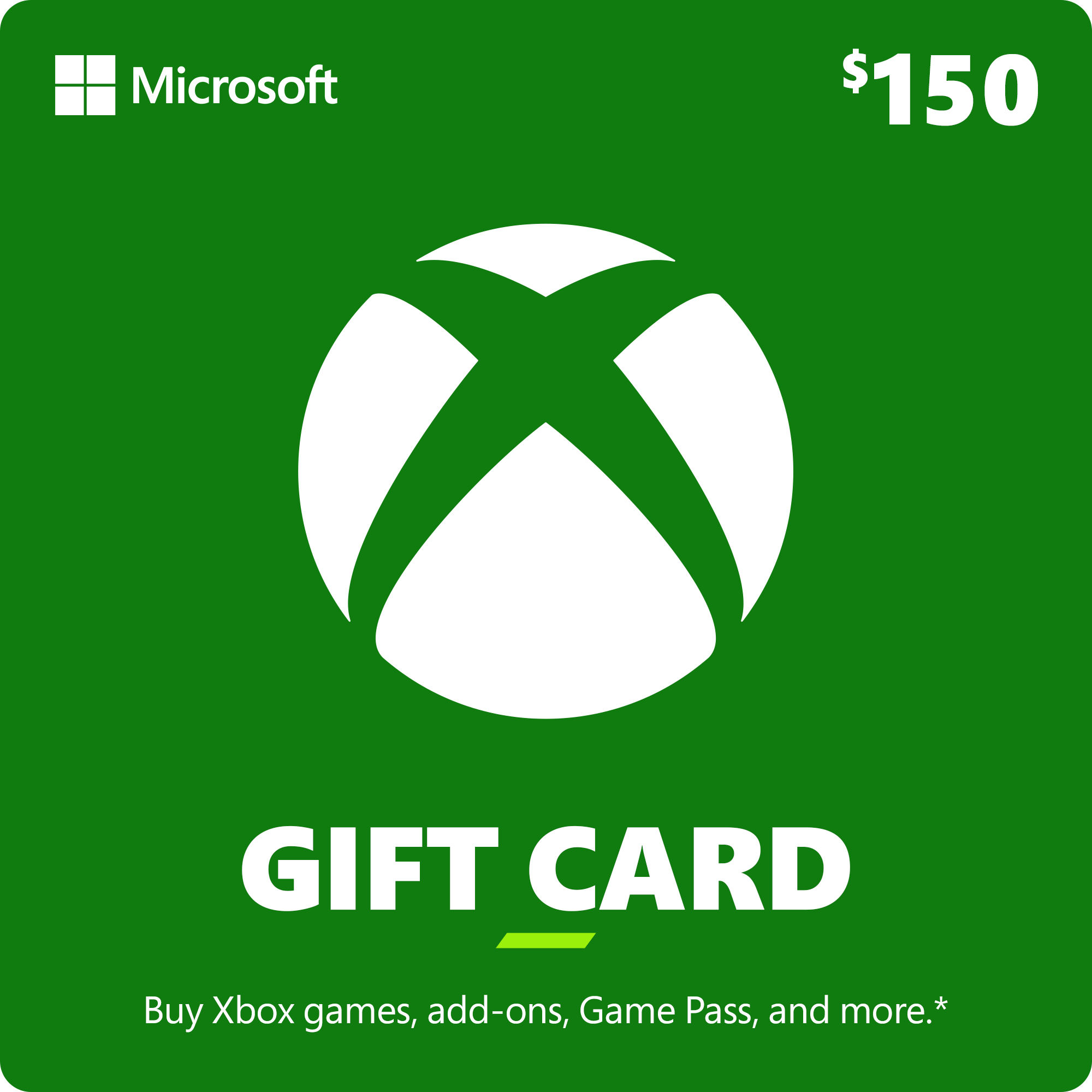 Microsoft - XBOX $150 Gift Card [Digital]