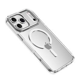 SKRAN - Elegant Magnetic Rotating Bracket Case for iPhone 17 Pro Max - 360° Magnetic Stand Phone Cover,Anti-Fall Protective Case - Clear