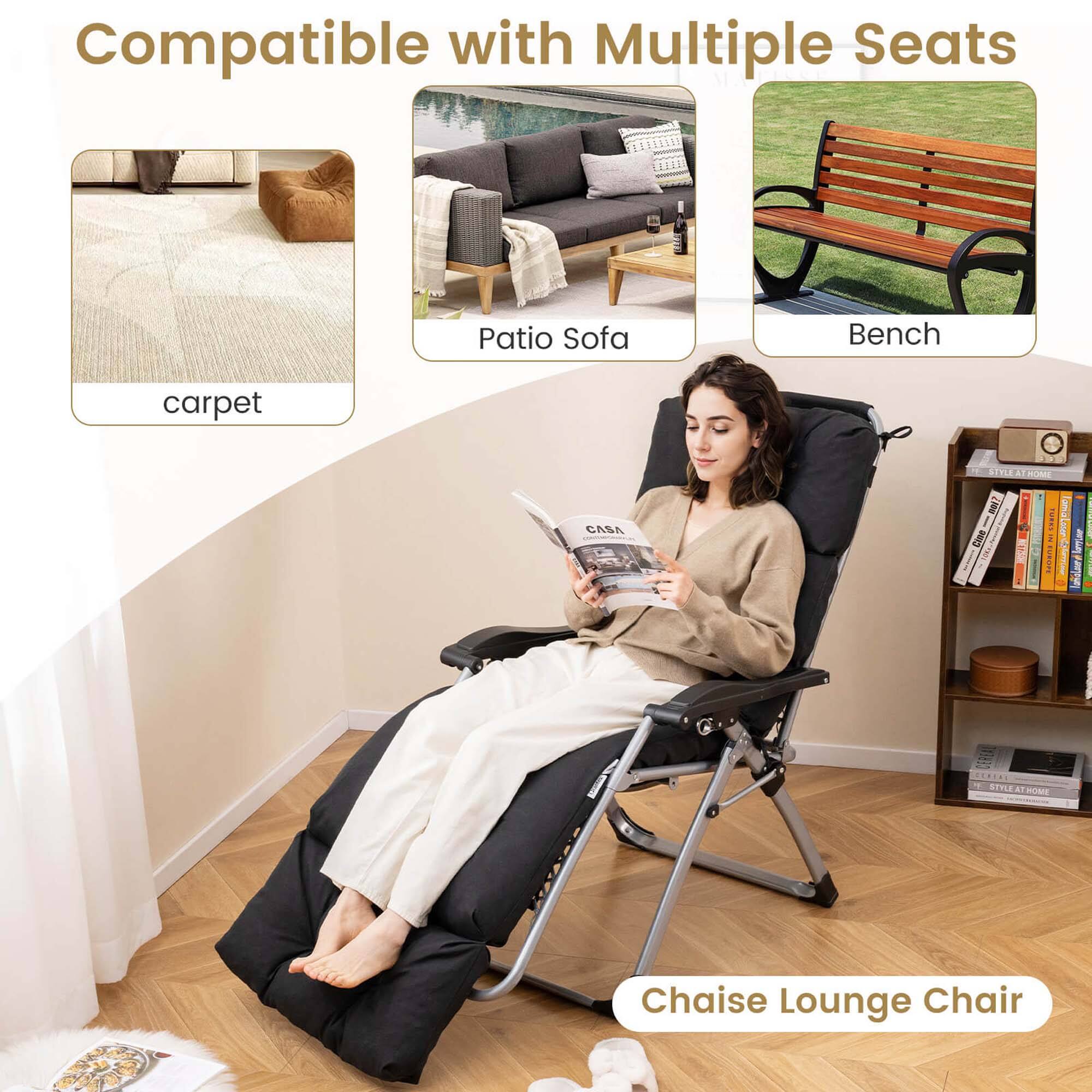 Compatible with Multiple Seats

carpet

Patio Sofa

Bench

Chaise Lounge Chair