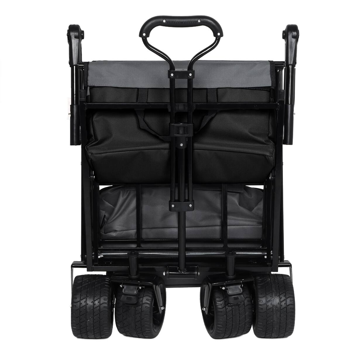Alt View 8. Loheer - Loheer 480 lb Collapsible Wagon with Canopy, Foldable Utility Cart with Seven Inch All Terrain Wheels.