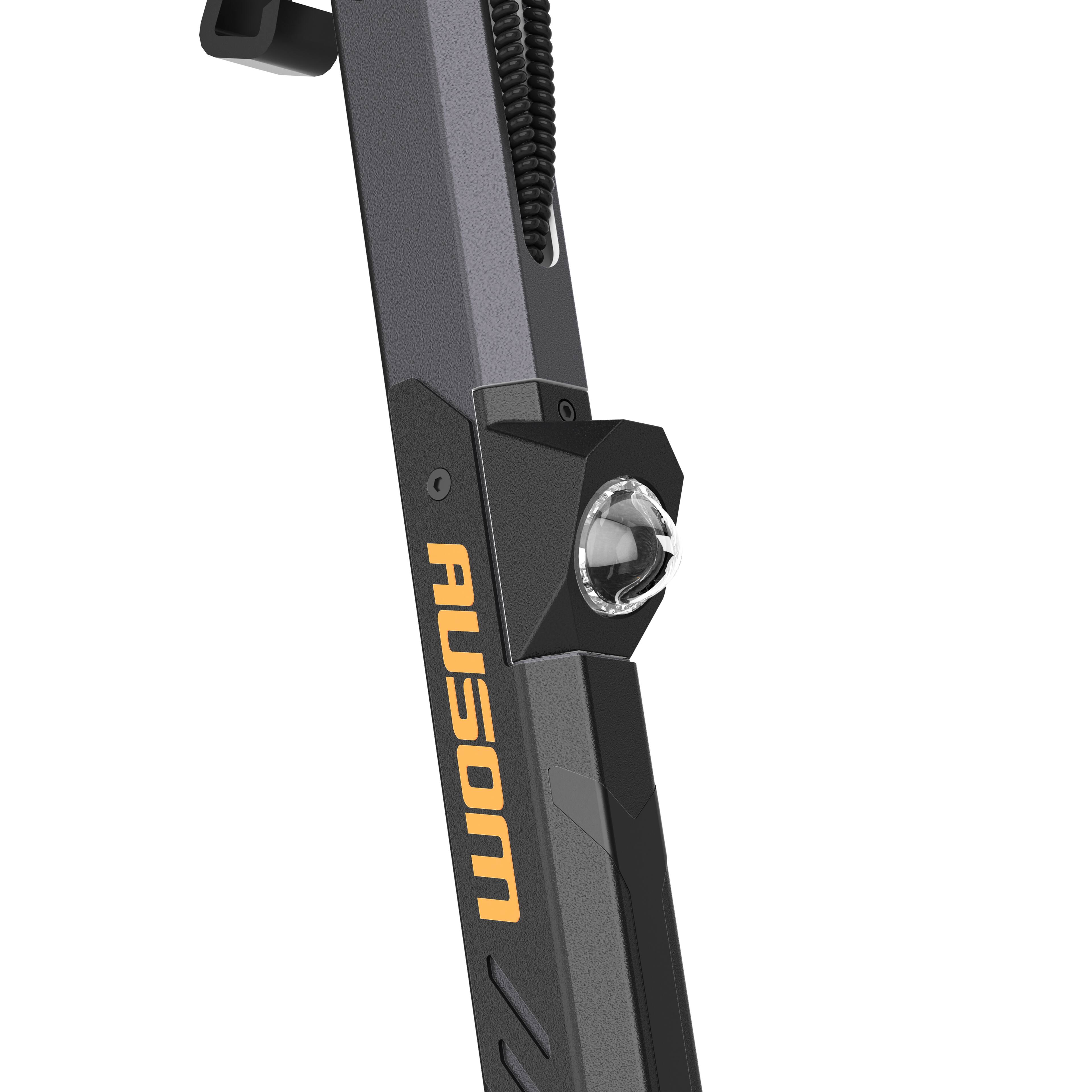 Alt View 4. Ausom - DT2 Pro Foldable Electric Scooter w/ 71 mi Max Operating Range & 42 mph Max Speed, Dual 1100W Motors, 3 Speed Modes - Gray & Yellow.