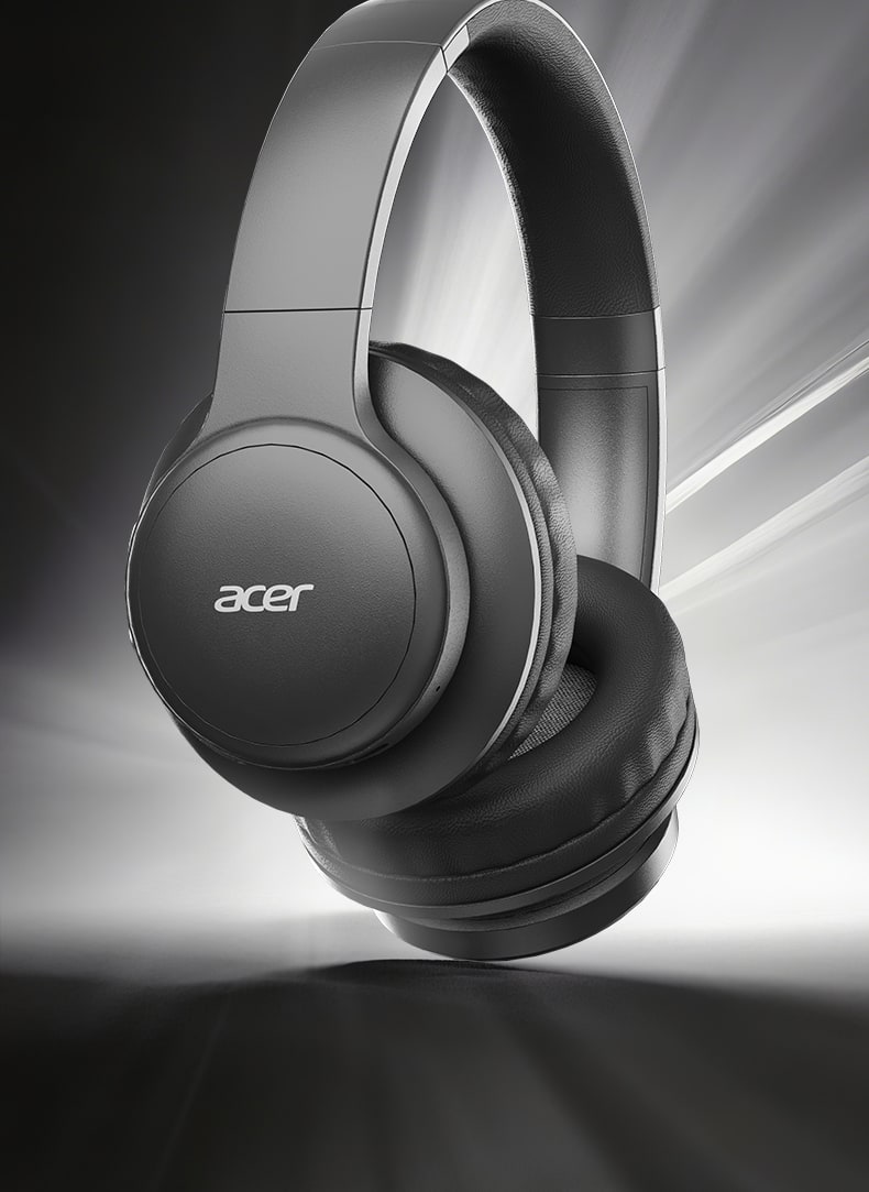 Acer - Wireless Headphones with Deep Bass, Stereo, Hi-Fi Sound Quality, Noise Cancelling for Calls, and Gaming