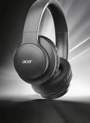 Front. Acer - Acer Wireless Headphones with Deep Bass, Stereo, Hi-Fi Sound Quality, Noise Cancelling for Calls, and Gaming.