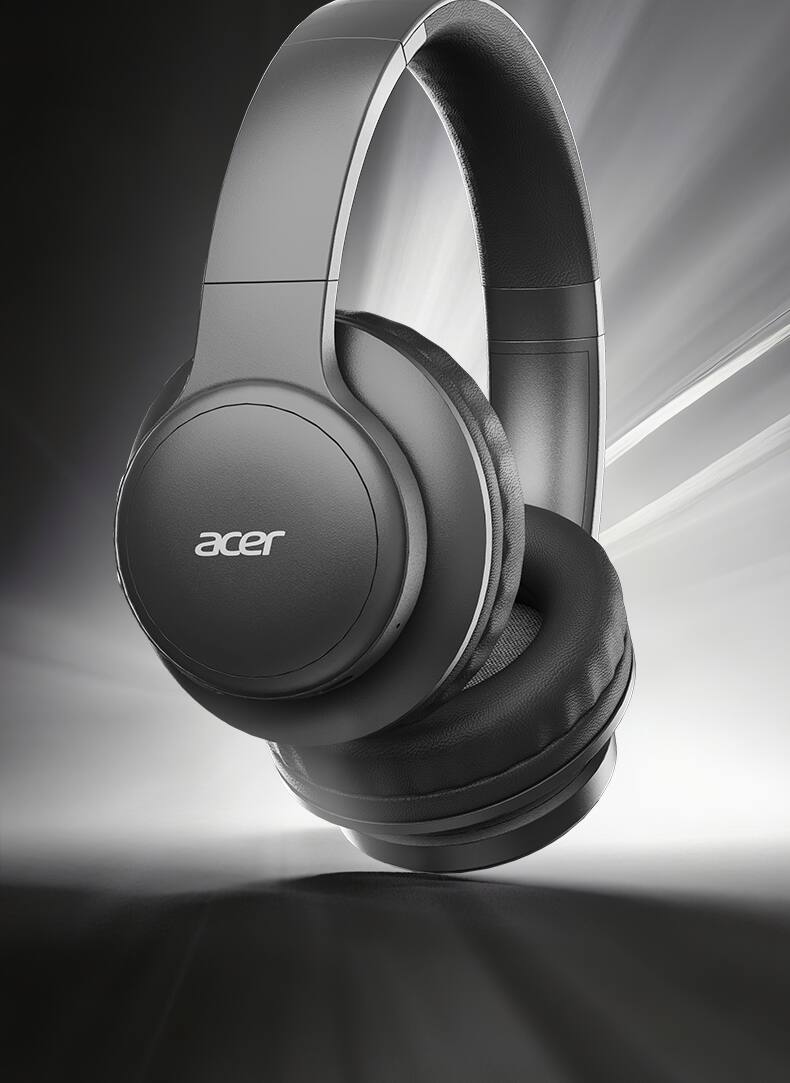 Acer - Wireless Headphones with Deep Bass, Stereo, Hi-Fi Sound Quality, Noise Cancelling for Calls, and Gaming
