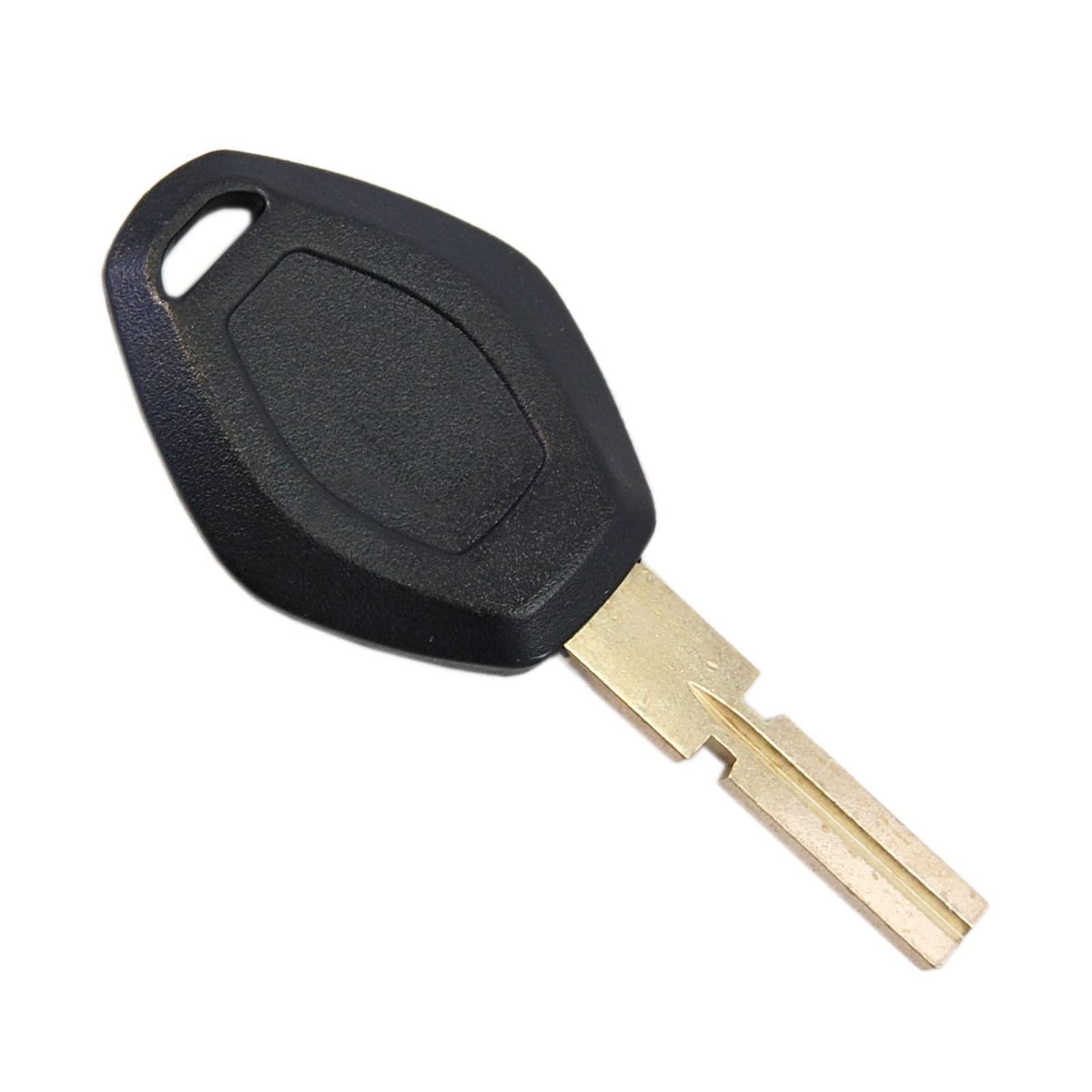Left. HQRP - Remote fob shell with uncut blade and 3 V battery - compatible with BMW 323i, X3 E83, X5 E53 - Black.