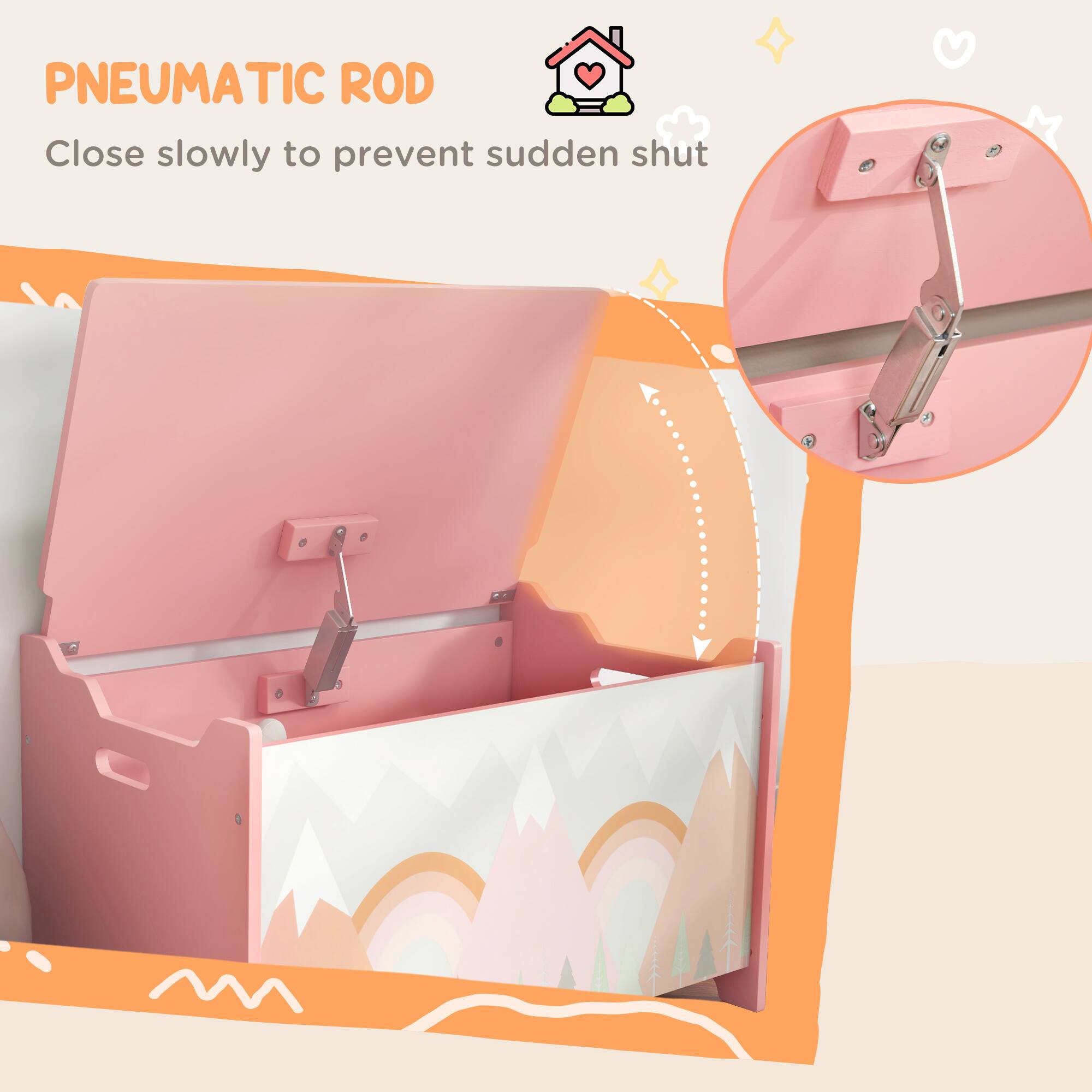 PNEUMATIC ROD  
Close slowly to prevent sudden shut