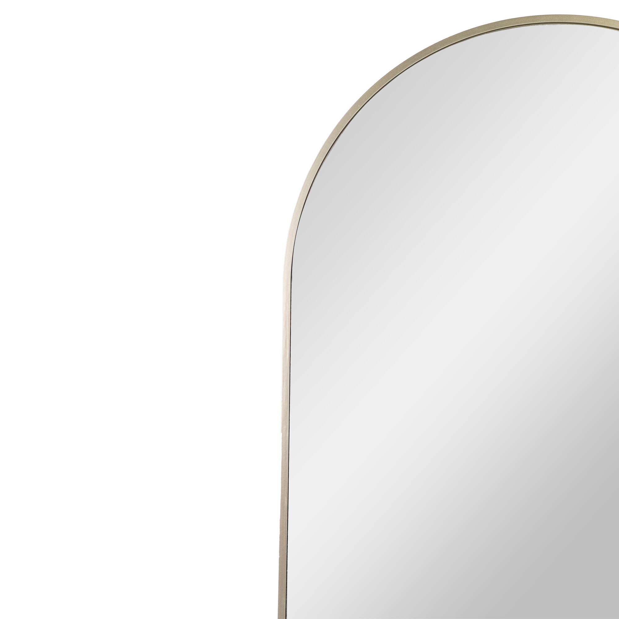 Alt View 2. Northlight - 36" Gold Framed Modern Arched Wall Mirror - Gold.
