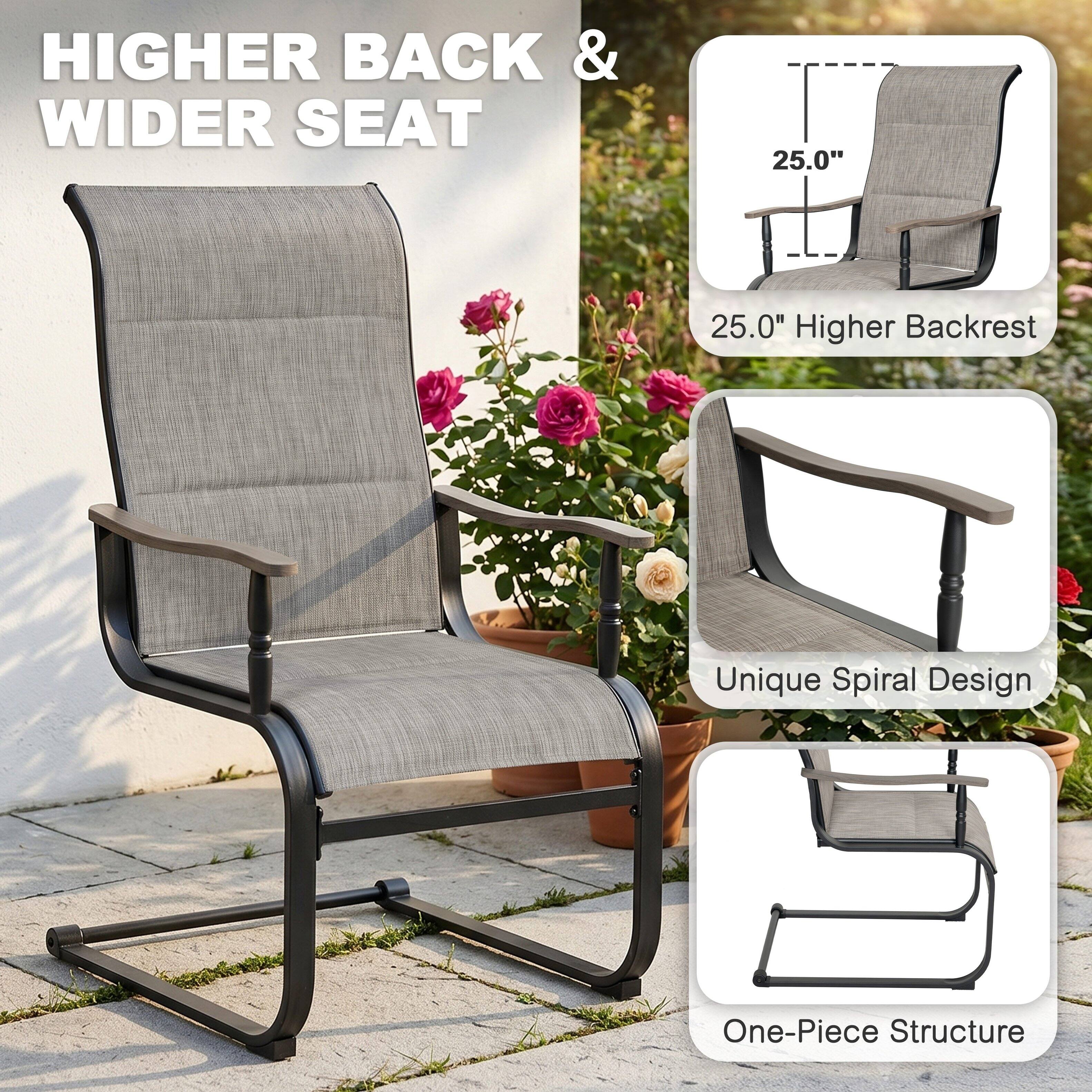 HIGHER BACK & WIDER SEAT  
25.0" 25.0"  
Higher Backrest  
Unique Spiral Design  
One-Piece Structure