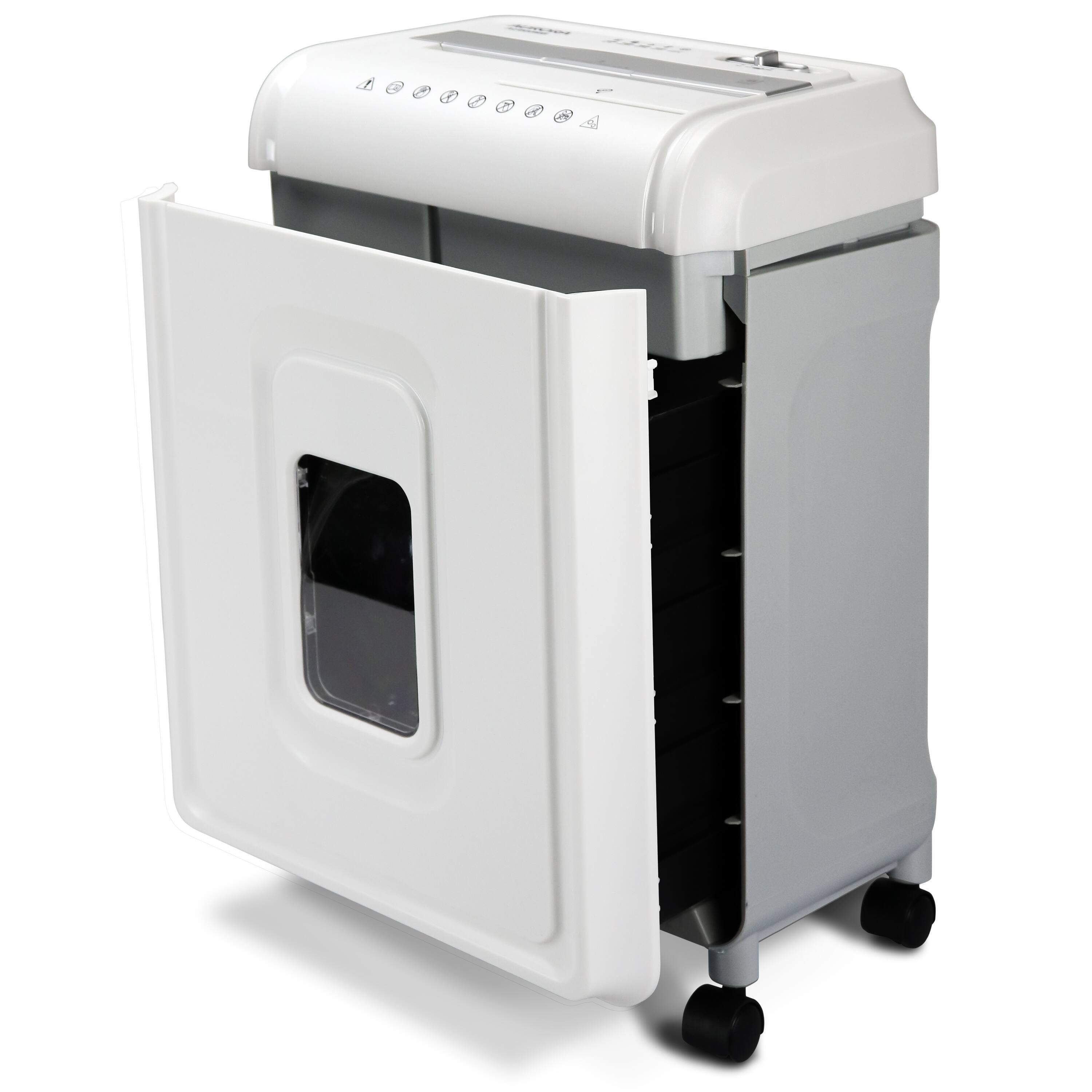Alt View 2. Aurora - Aurora AU860MB High-Security 8-Sheet Micro-Cut Paper, CD/DVD and Credit Card Shredder, White/Gray - White.