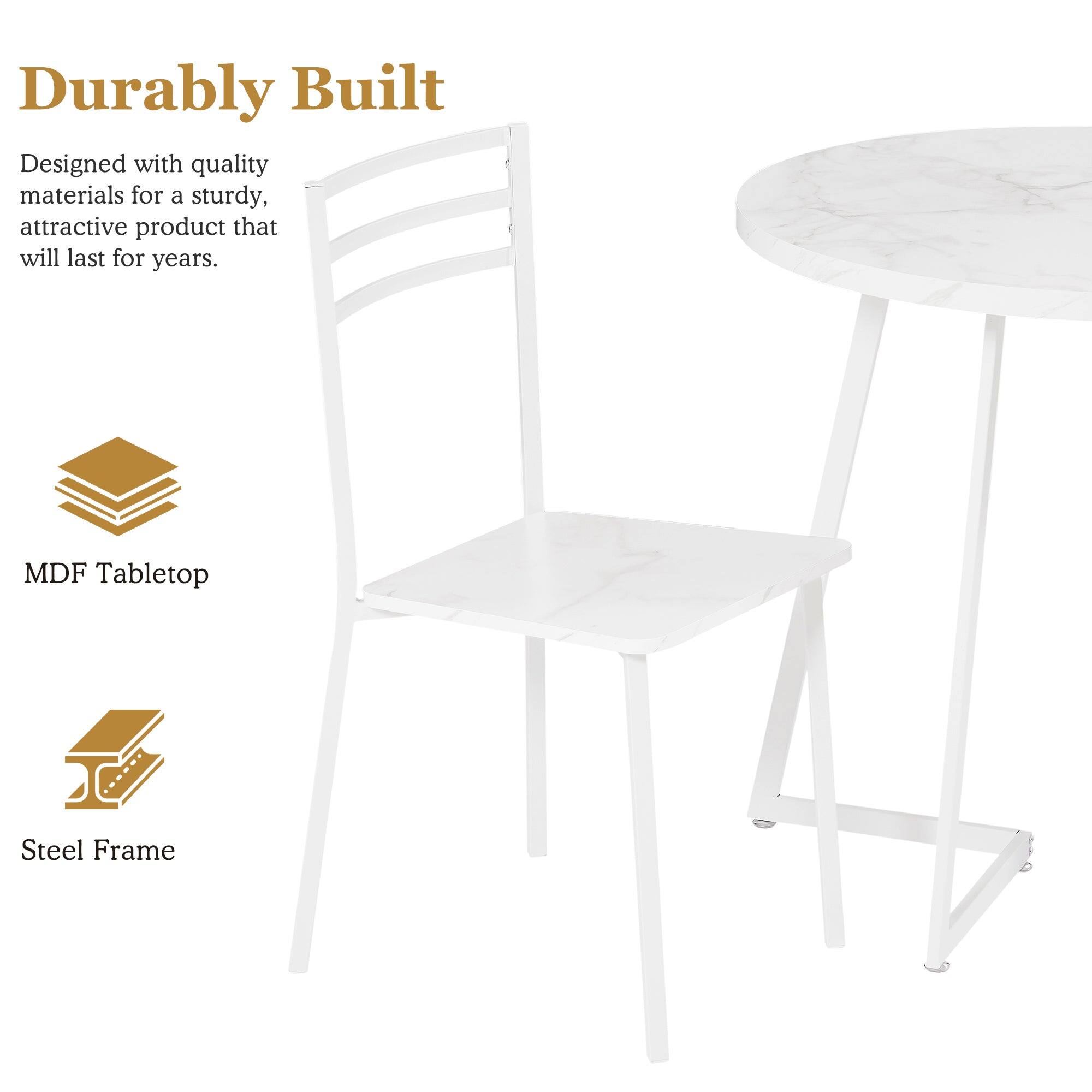 Durably Built

Designed with quality materials for a sturdy, attractive product that will last for years.

MDF Tabletop

Steel Frame