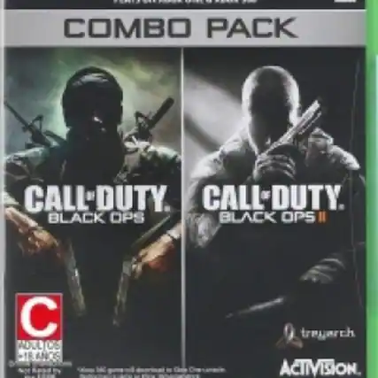 COMBO PACK
CALL OF DUTY BLACK OPS
CALL OF DUTY BLACK OPS II
C (Content Rated C)
ACTIVISION
Treyarch - M (Mature 17+)