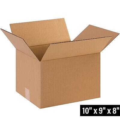 Alt View 1. SI Products - 10" x 9" x 8" Shipping Boxes, 32 ECT, 25/Bundle (1098) - Kraft.