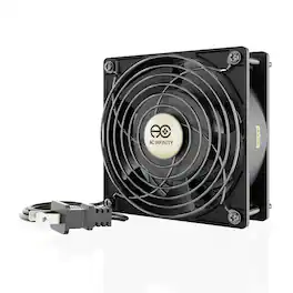 AC Infinity - AXIAL LS1238, 120V AC Muffin Low Speed Cooling Fan, 120mm x 120mm x 38mm - Black