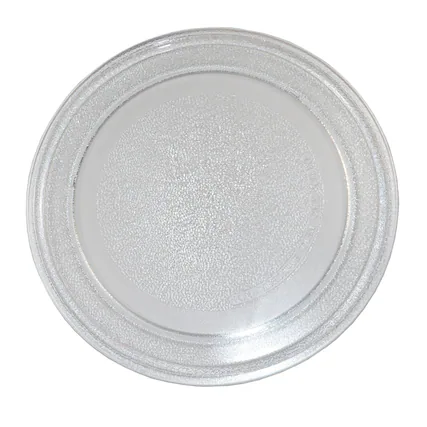 Front. HQRP - 9.6" 24.5cm Glass Turntable Tray for Small Microwaves GE General Electric, Hamilton Beach, RCA, Sunbeam Microwave.