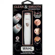 CLEAN & SMOOTH
Rechargeable Shaver
WAHL SA 2-IN-1
FOR QUICK, EASY, NO IRRITATION GROOMING
WAHL 3 Year Warranty
Lip, Cheek, Chin
WAHL HOME PRODUCTS
The Brand Used By Professionals Since 1919