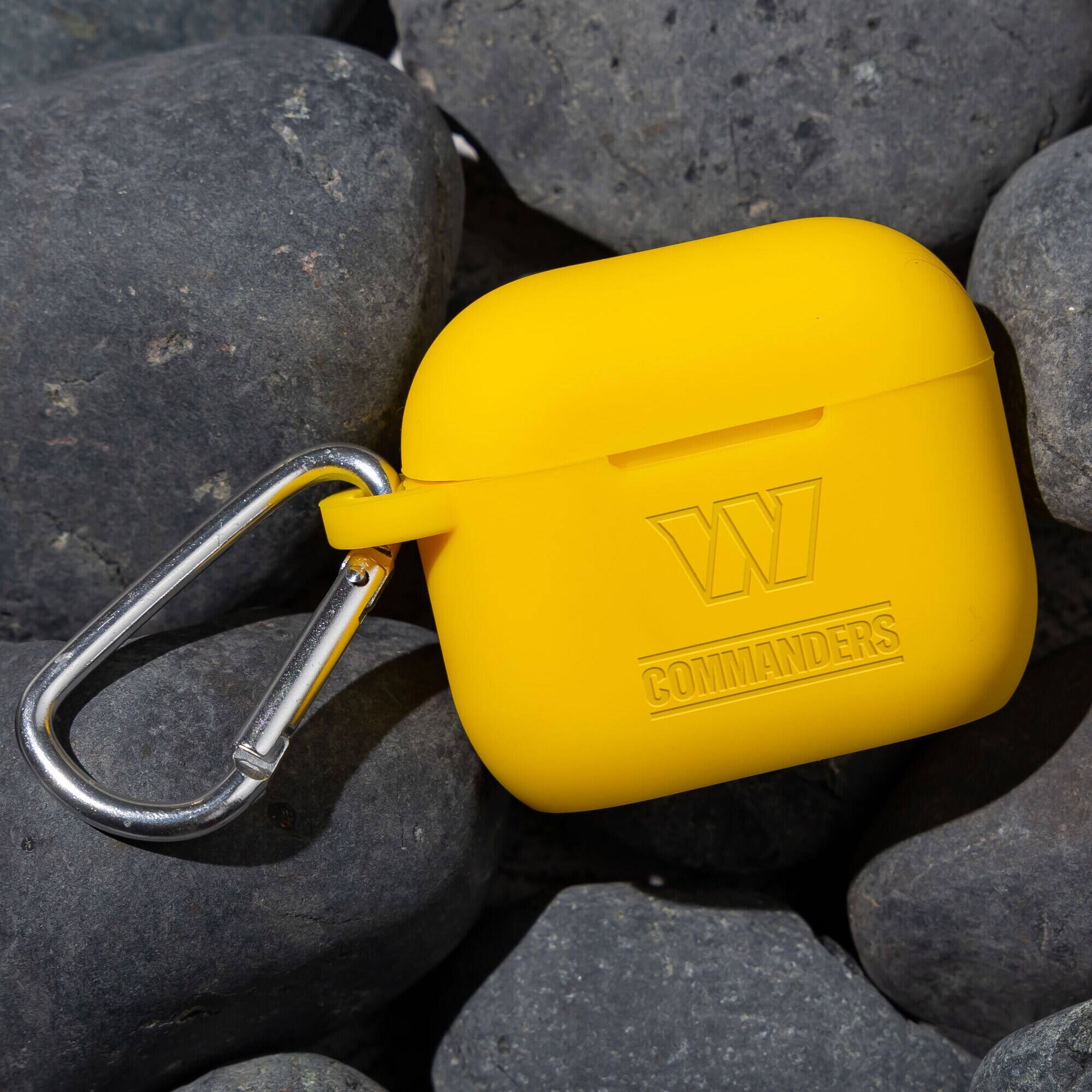 Alt View 1. Artinian - Washington Commanders Debossed Silicone AirPods Gen Three Case Cover - Multicolor.