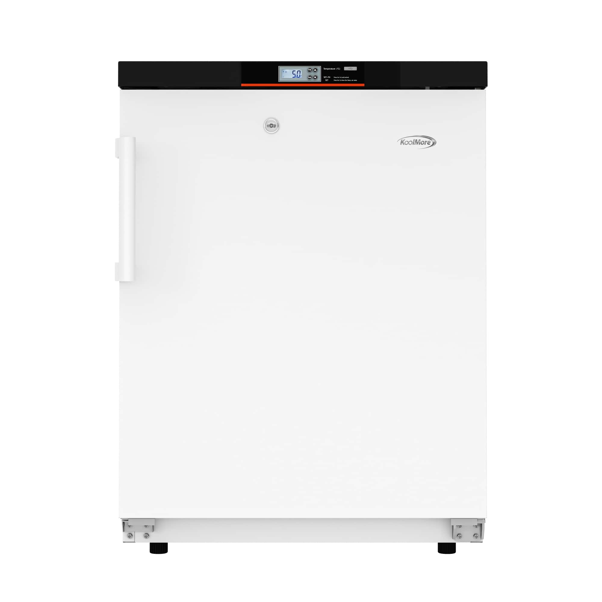 Koolmore - 24 in. 4.5 cu. ft. Countertop Solid Door Medical Pharmacy Refrigerator With Multi-Level Emergency Alarms - White