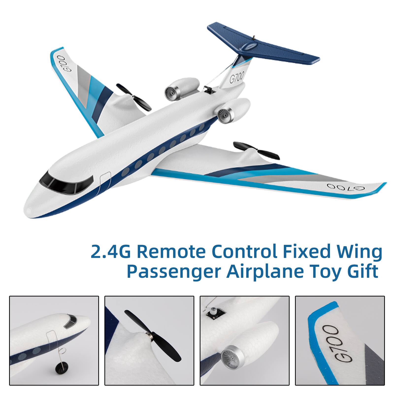 G700  
G700  
2.4G Remote Control Fixed Wing Passenger Airplane Toy Gift