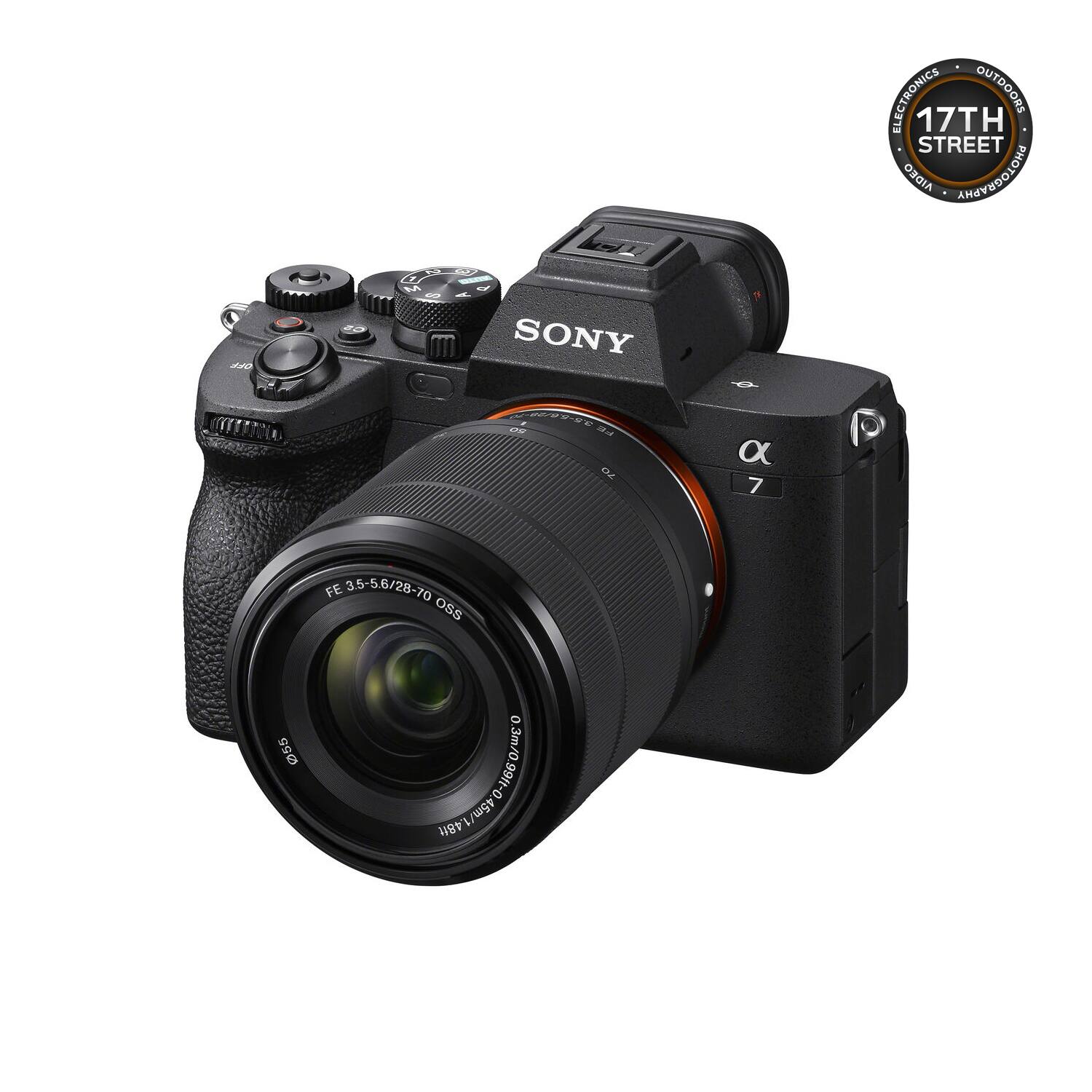 OFF CAMERA SONY α7 ELECTRONICS OUTDOORS 17TH STREET AIDEO ANAYROGIOHA FE 3.5-5.6/28-70 3.5 OSS 55° 0.0m 3m/0 99ft 0 & 45m/ 48ft