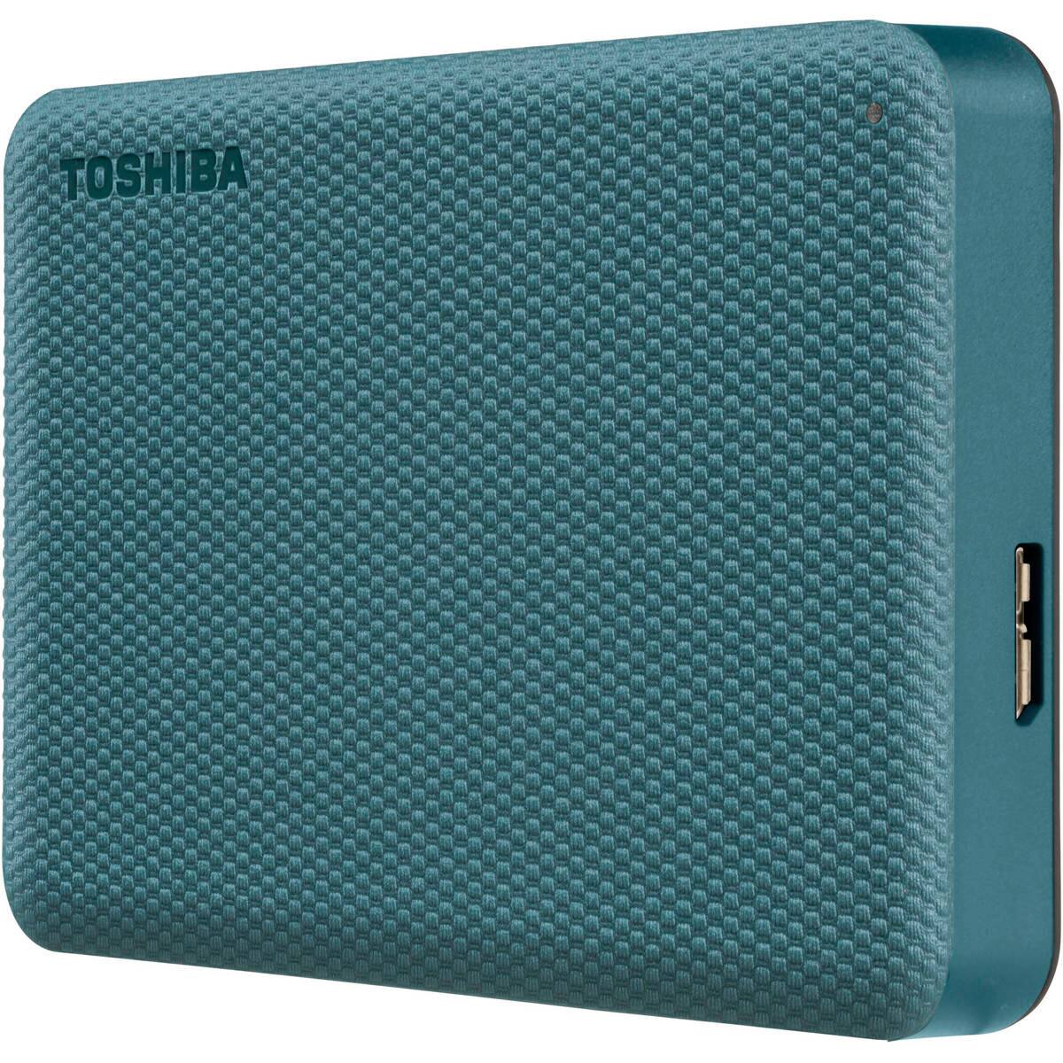 Alt View 2. Toshiba - Toshiba Canvio Advance 4TB USB 3.2 Gen 1 Portable Hard Drive, Green - Green.