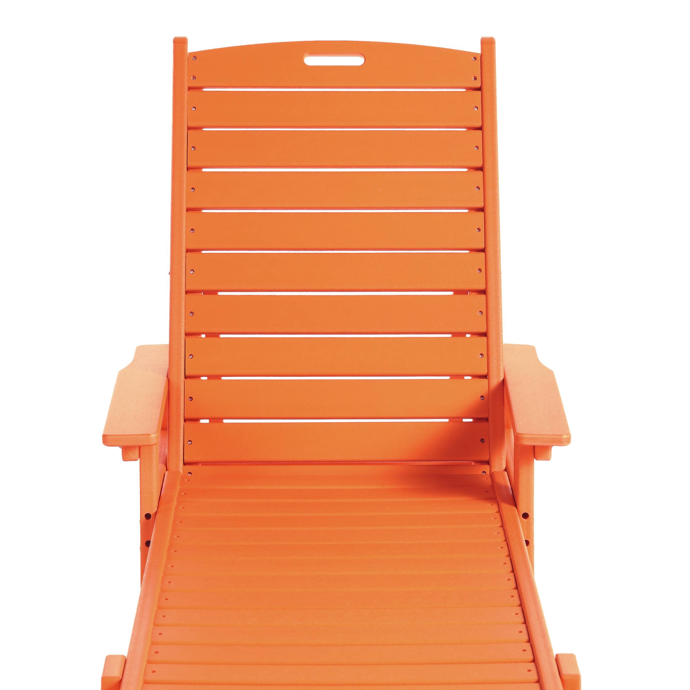 Alt View 2. WestinTrends - WestinTrends Malibu Poly Reclining Chaise Lounge - Orange.