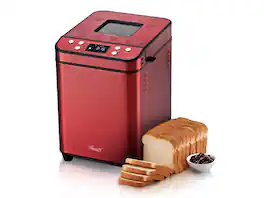 Rosewill - 25-in-1 Bread Maker, 3 Loaf Sizes up to 2LB, 700W Dual Heater, BPA-Free Pan - Red Velvet