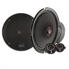 Front. Pioneer - 6.5" 2-Way Component Speakers, 270W Max, Aramid Fiber IMPP™ Cone, 26mm Swivel Dome Tweeter (Pair) - Black.