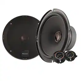 Pioneer - 6.5" 2-Way Component Speakers, 270W Max, Aramid Fiber IMPP™ Cone, 26mm Swivel Dome Tweeter (Pair) - Black